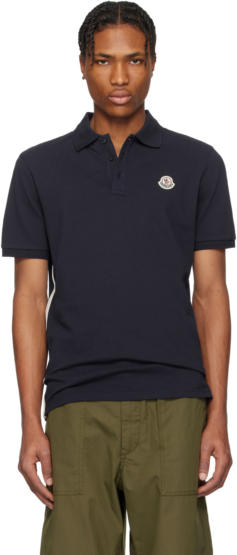 Polotröja Moncler Moncler Archivio Short Sleeve Polo Mörkblå | K10918A0002689A16
