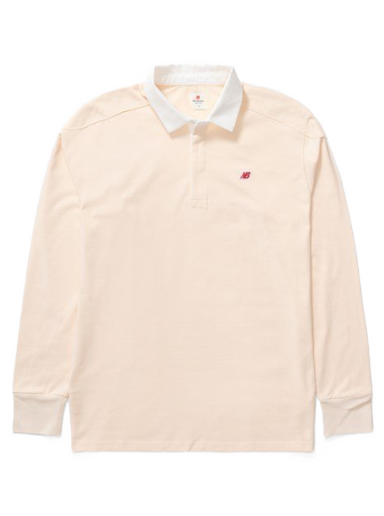 Polotröja New Balance Made In Usa Long Sleeve Polo Beige | MT33545MCU
