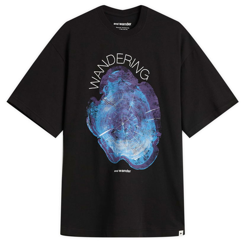 T-shirt and wander Wandering Printed T-Shirt Svart | 5745284091-010