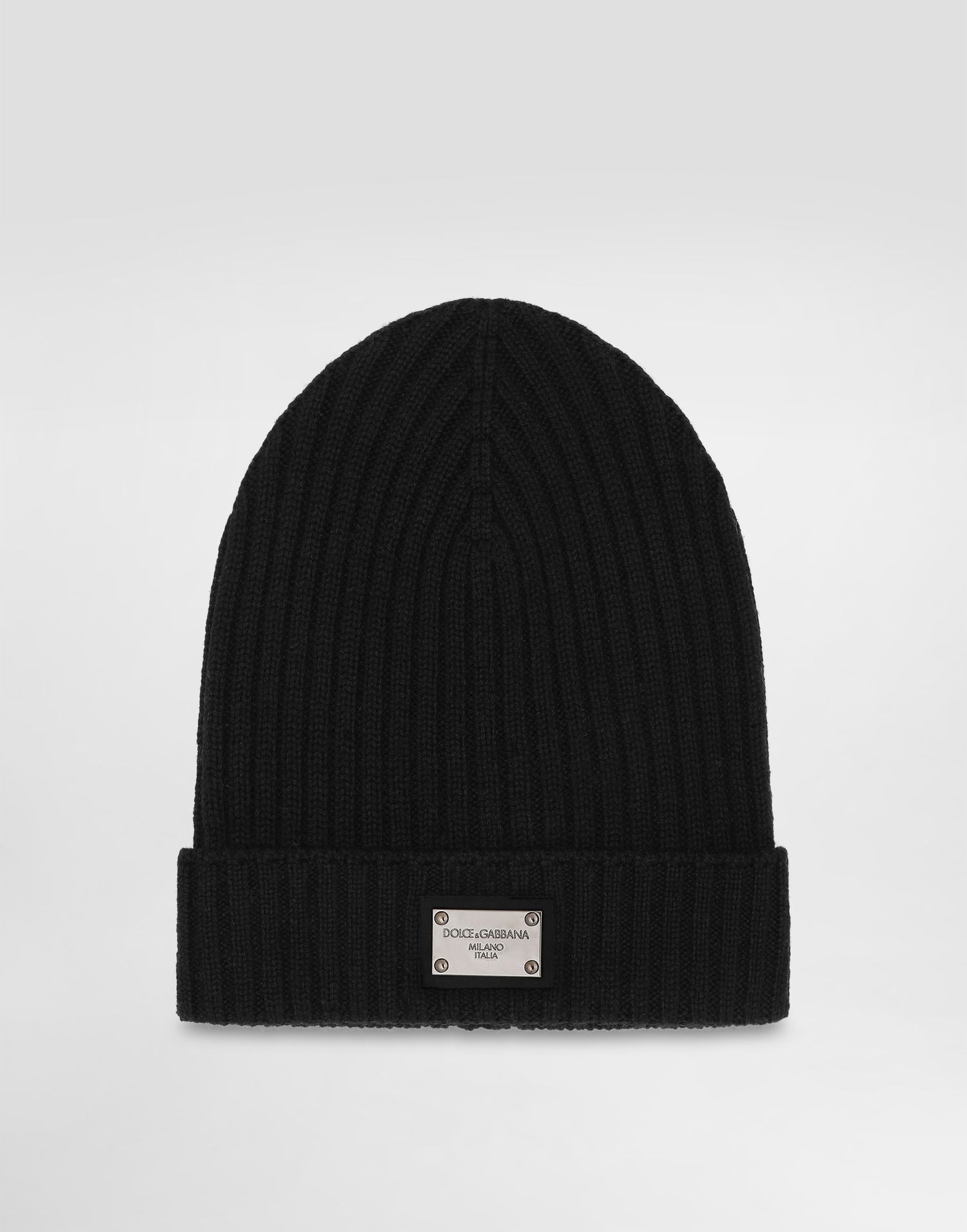 Mössa Dolce & Gabbana Dolce & Gabbana Knitted Logo Plaque Beanie Svart | LBKH82JCVD6N0000, 0