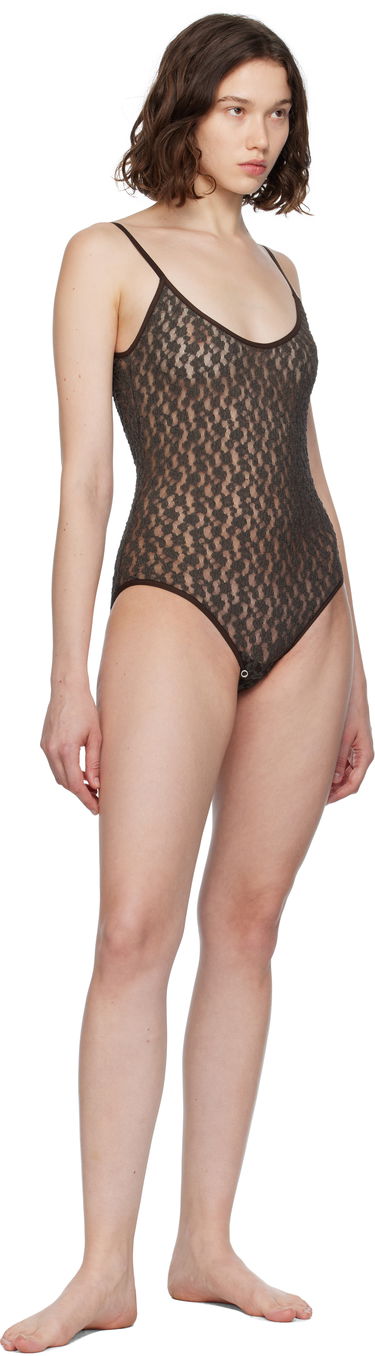 Kropp Baserange Baserange Musial Semi-Sheer Bodysuit Brun | ONMU-LA-SU25, 3