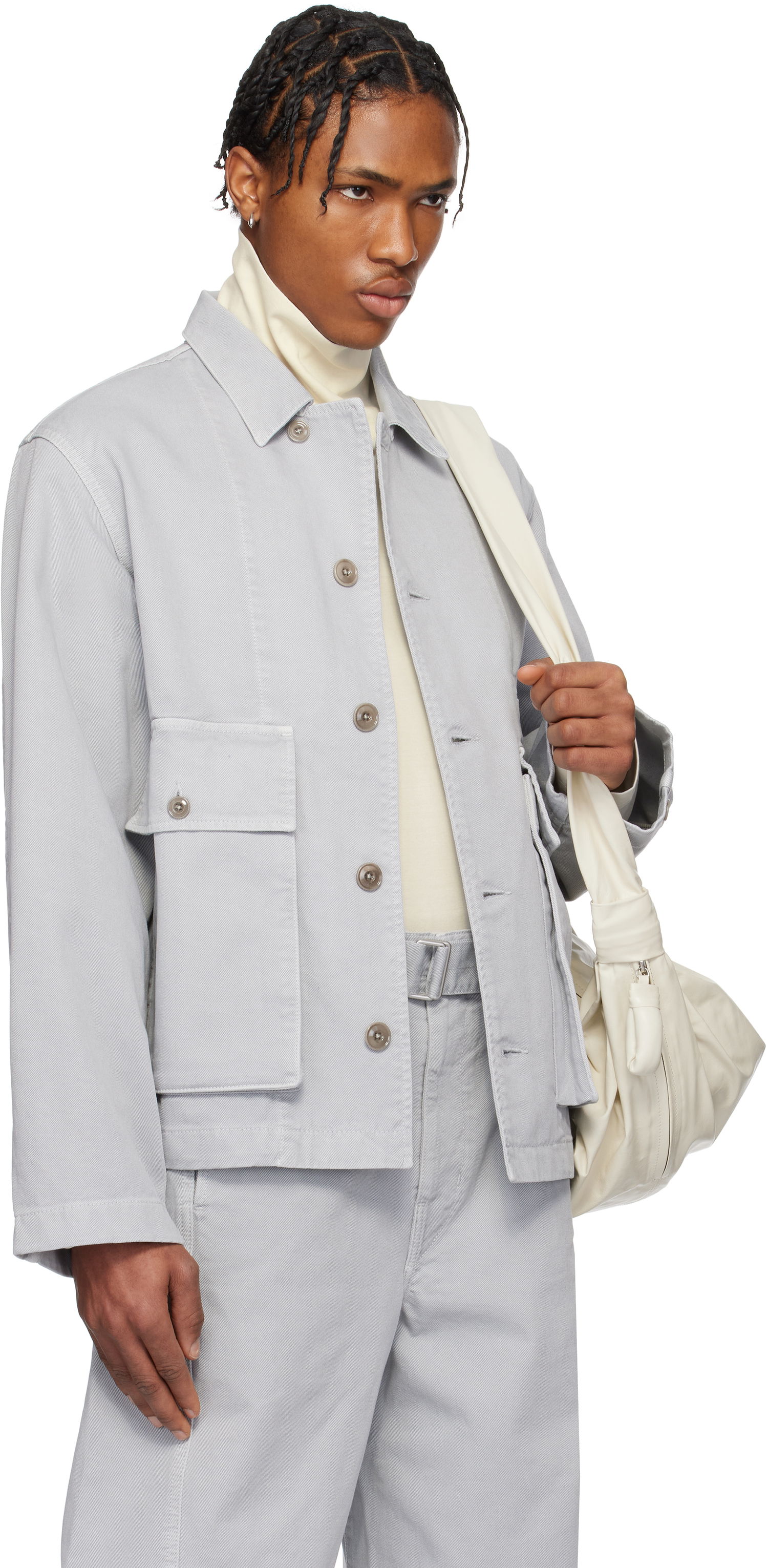 Jacka LEMAIRE Lemaire Boxy Denim Jacket Grå | OW306 LD1036, 1