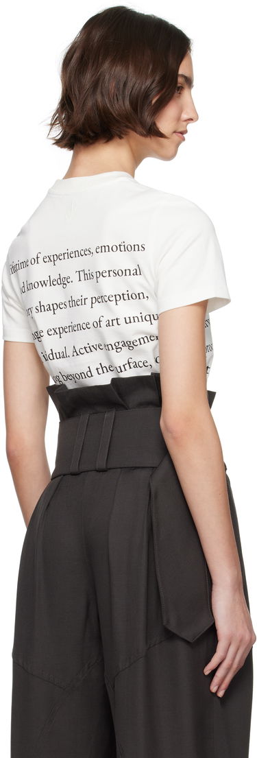 T-shirt JW Anderson JW Anderson Text Print T-Shirt Vit | JT0294-PG1510, 2