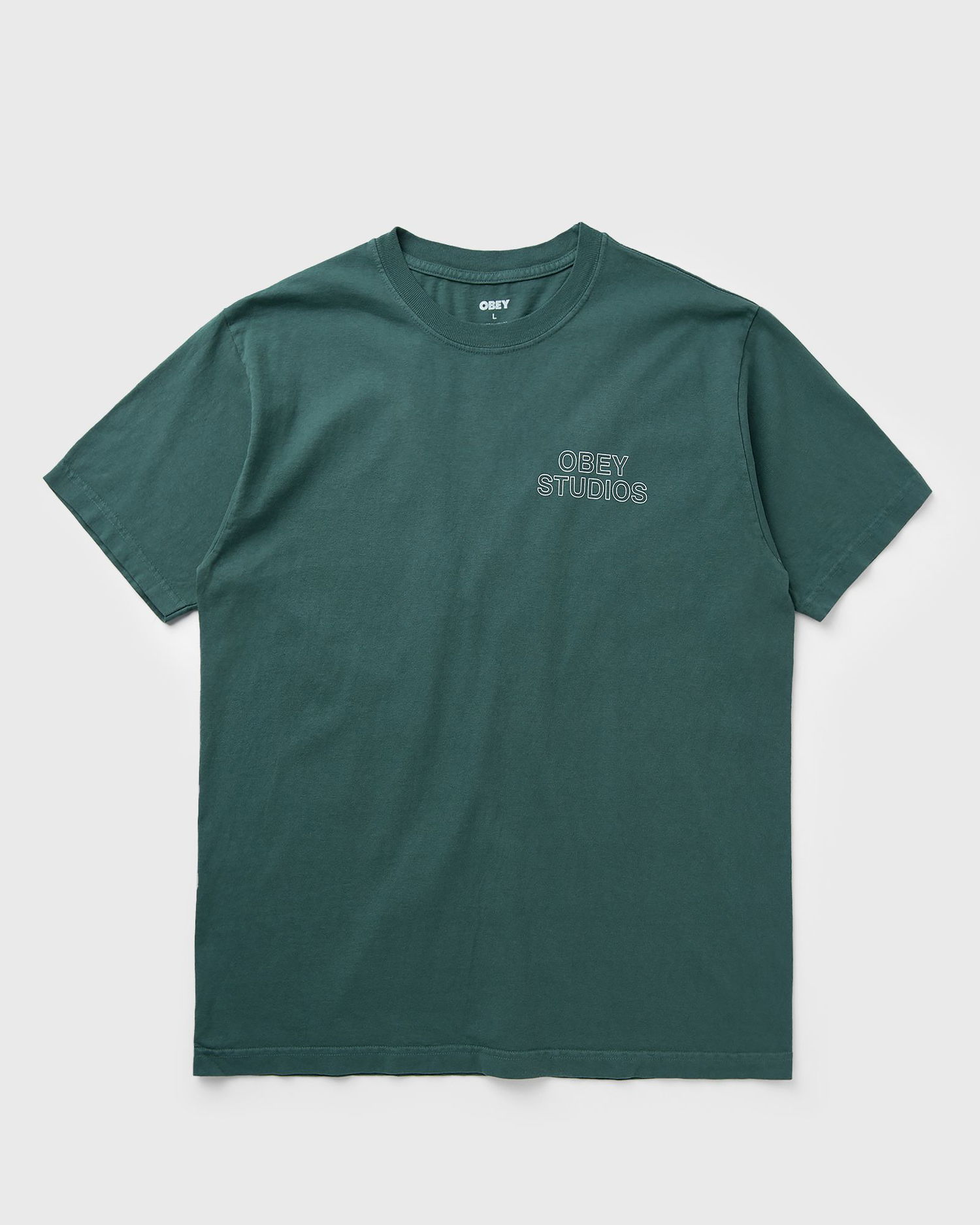 T-shirt OBEY Obey Studios Outline T-Shirt Grön | 167924095-RFR, 0