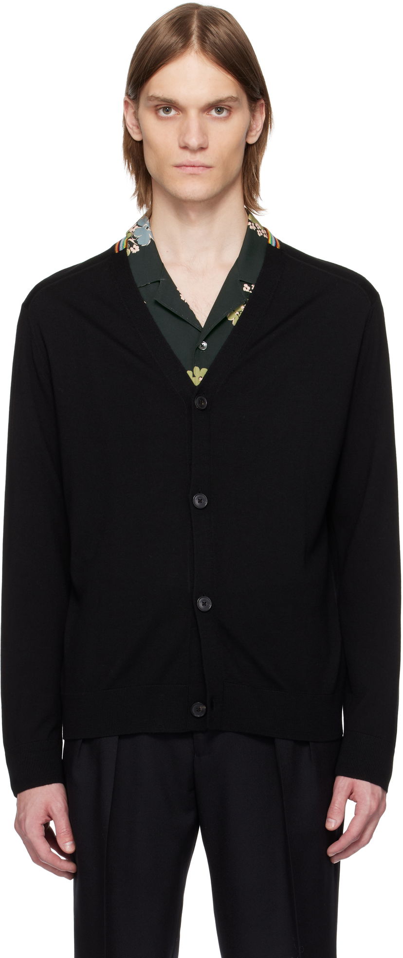 Sweater Paul Smith Paul Smith Washable Wool Signature Stripe Cardigan Svart | M1R-250Z-P02094-79