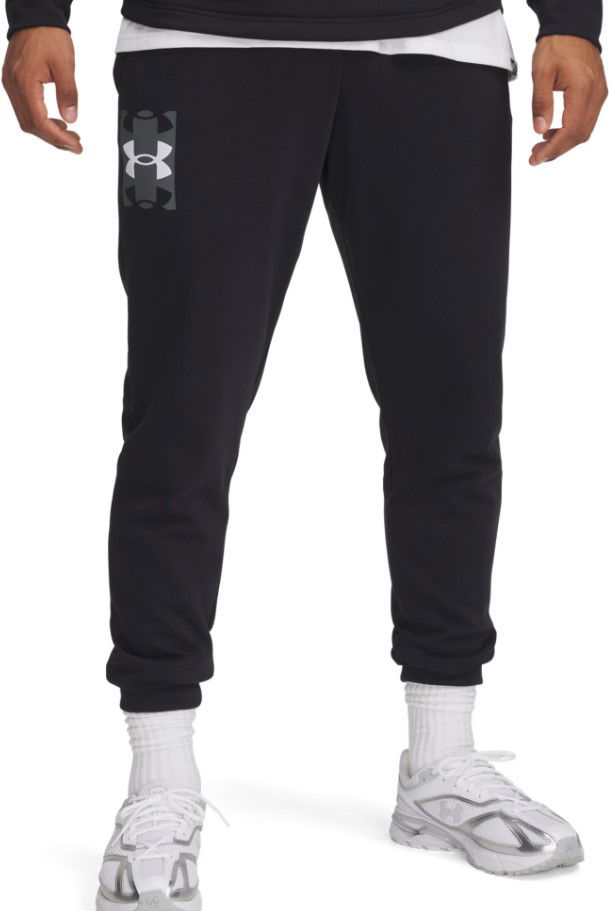 Träningsbyxor Under Armour Rival Terry Logo Joggers Svart | 1390144-001