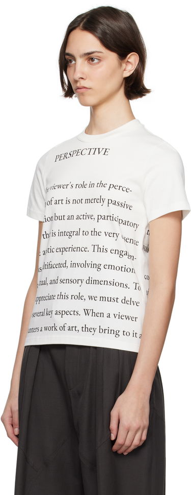 T-shirt JW Anderson JW Anderson Text Print T-Shirt Vit | JT0294-PG1510, 3
