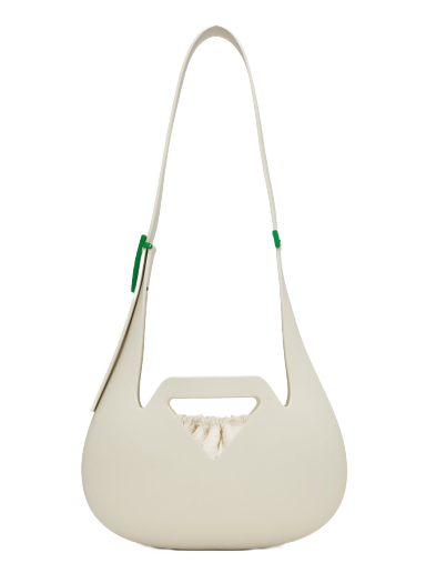 Axelväska Bottega Veneta Moulded Shoulder Bag Vit | 696920 V1W00