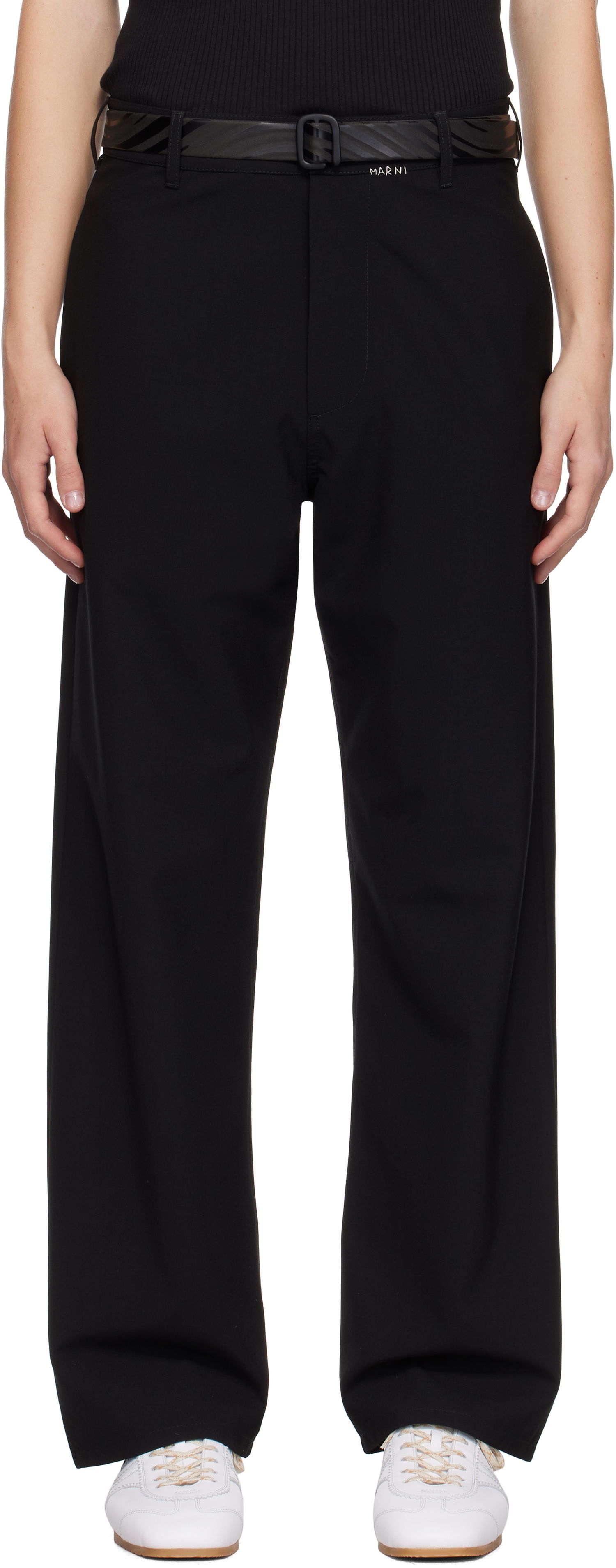 Byxor Marni Wool Trousers Svart | PUMU0270SU UTP771, 0