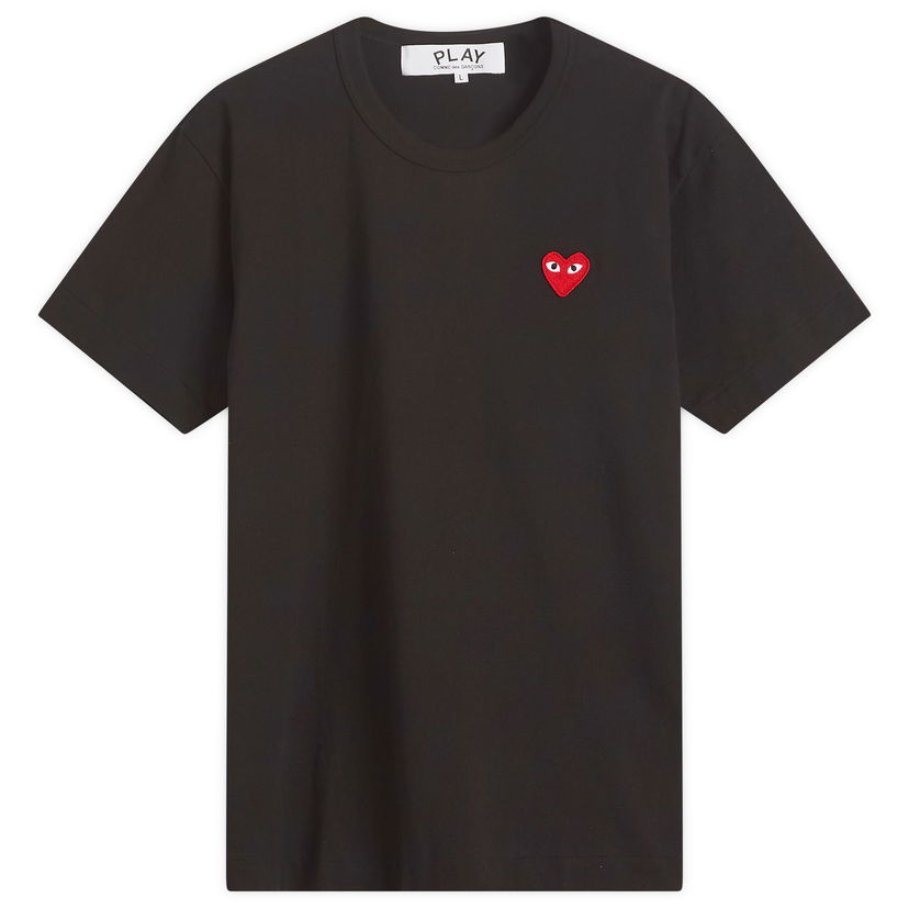 T-shirt Comme des Garçons Play Basic Logo Tee Svart | AX-T108-051-1