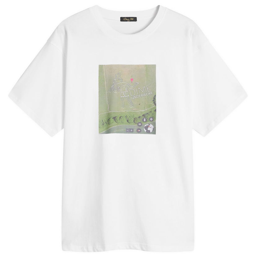 T-shirt Dime GPS Graphic T-Shirt, Size Large Vit | DIMESU2555-WHT