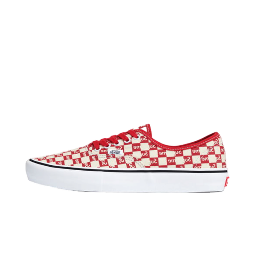 Sneakers och skor Vans Authentic Supreme Red Checker Logo Röd | VN000Q0DJLY