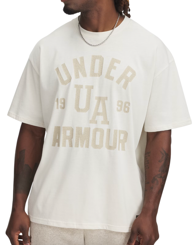 T-shirt Under Armour Under Armour HW Varsity Oversized T-Shirt Vit | 1390179-279