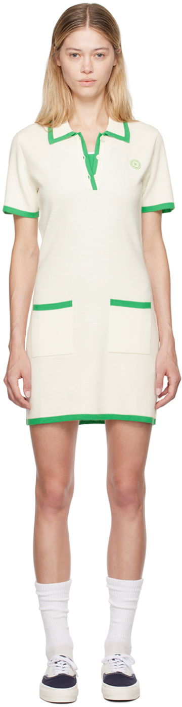 Klä Sporty & Rich Hilary Knit Minidress Vit | DR005S408SO
