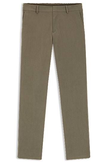 Byxor BOSS Slim-fit trousers in stretch corduroy Grön | 50551683