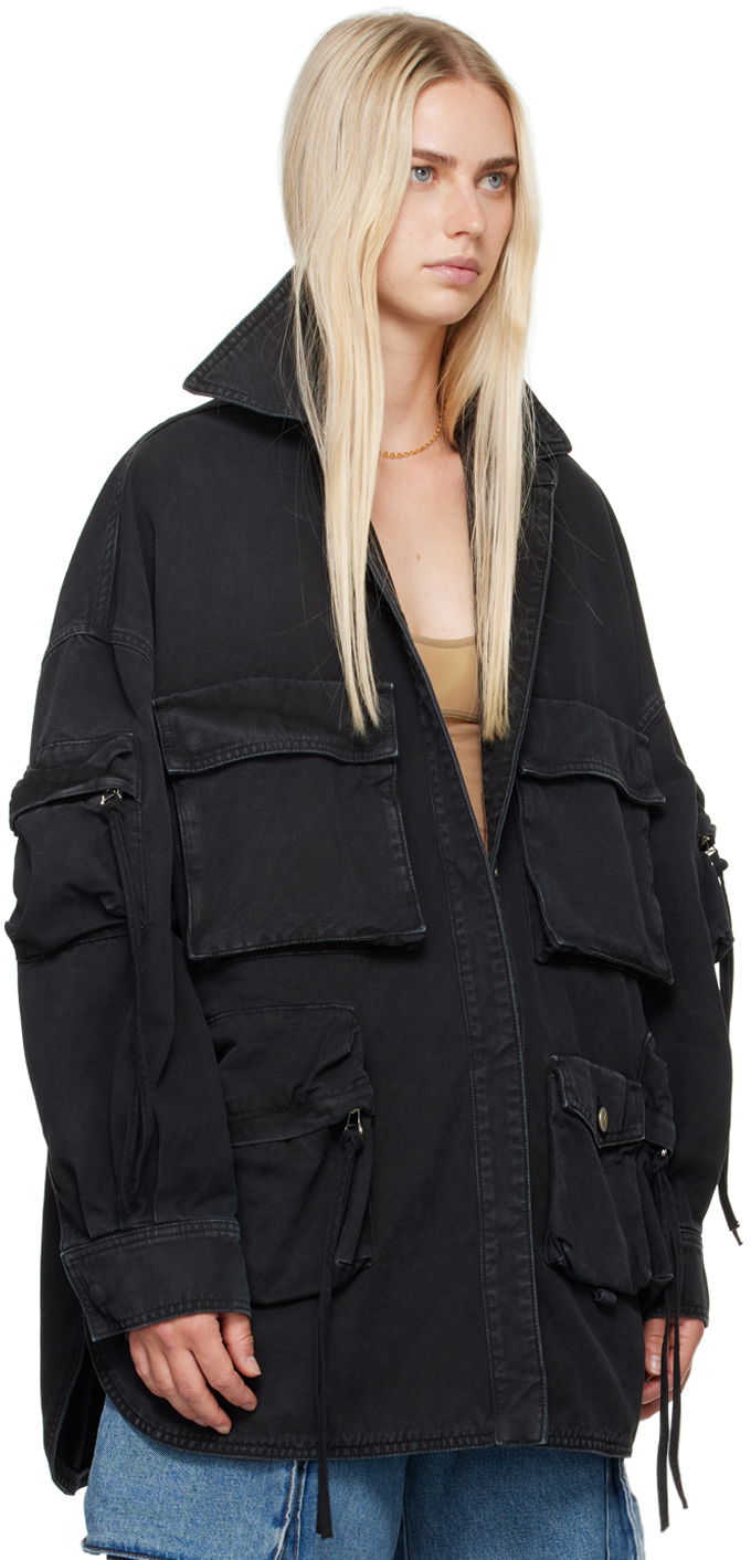 Jacka The Attico Attico Fern Utility Jacket Svart | 247WCB48 D088, 1