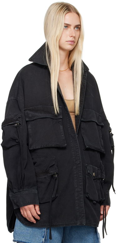 Jacka The Attico Attico Fern Utility Jacket Svart | 247WCB48 D088, 1