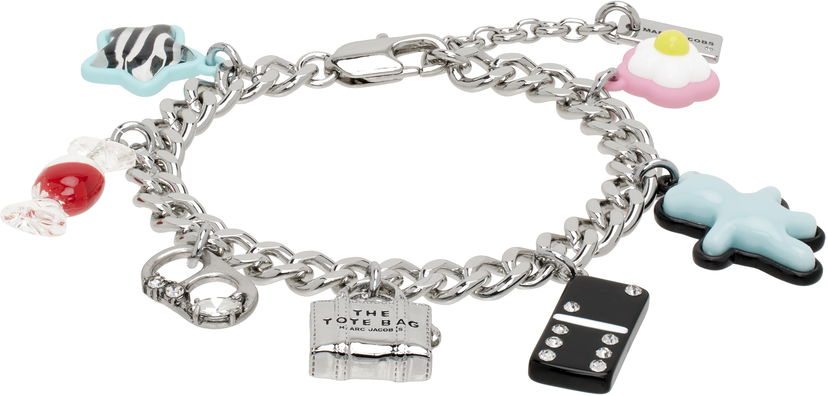 Armband Marc Jacobs Marc Jacobs Sticker Charm Bracelet Metallisk | 2S5JBR001J63