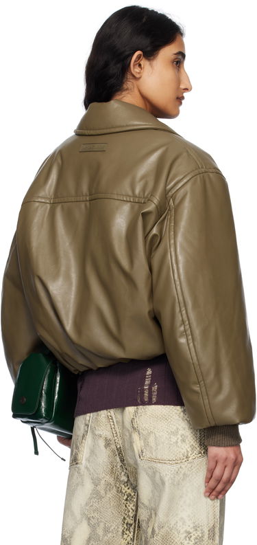 Bomberjacka Acne Studios Coated Faux-Leather Bomber Jacket Brun | A90570-, 2