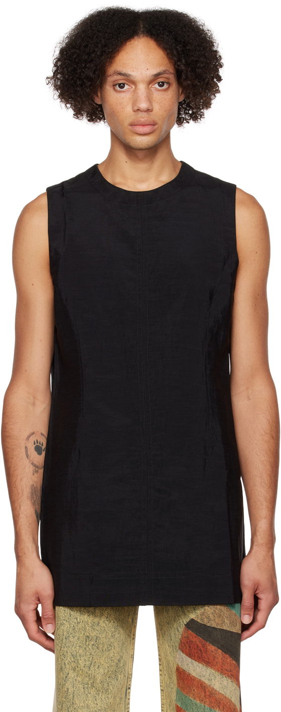 Linne Eckhaus Latta Sleeveless Crewneck Tank Top Svart | 5005-EL-AW22-SB SPORT BLACK
