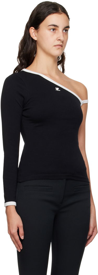 T-shirt Courrèges Single-Shoulder Slim-Fit T-Shirt Brun | 323JTO209JS0070, 4