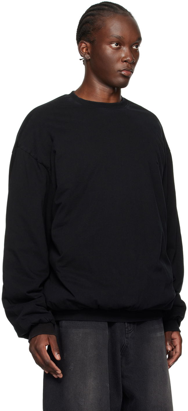 Sweater We11done We11done Padded Sweatshirt Svart | WD-TS2-24-785-U-BK, 1