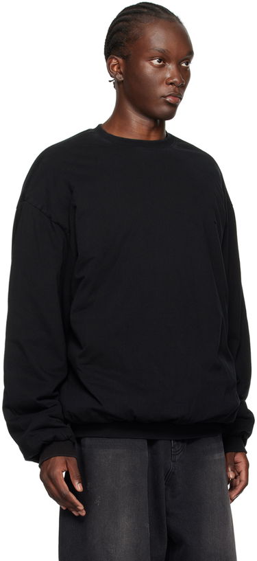 Sweater We11done We11done Padded Sweatshirt Svart | WD-TS2-24-785-U-BK, 1
