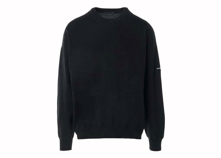 Sweater Balenciaga Crewneck Sweater Black Svart | 788595T33151000