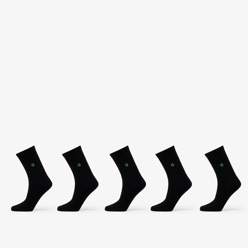 Strumpor Queens Essential Short Crew Socks 5-Pack Svart | QNS_066