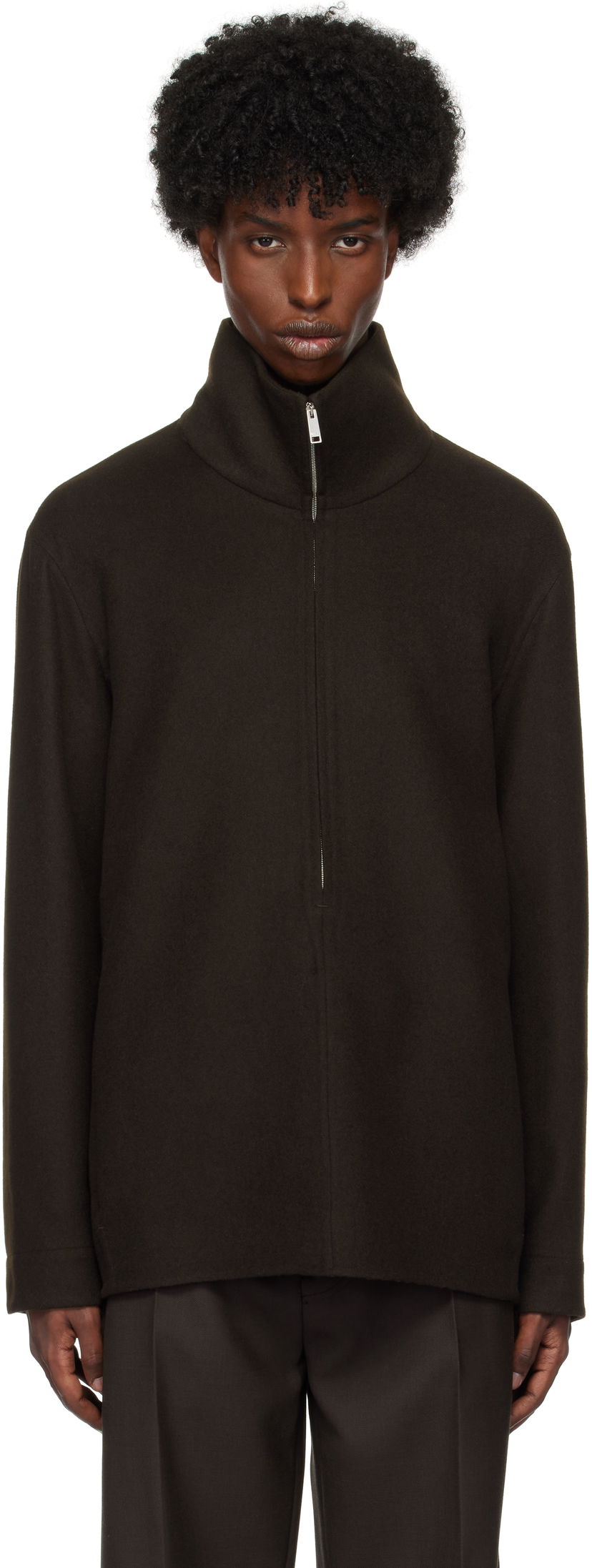 Jacka ZEGNA Cashmere Overshirt Jacket Brun | 887202A8SON86