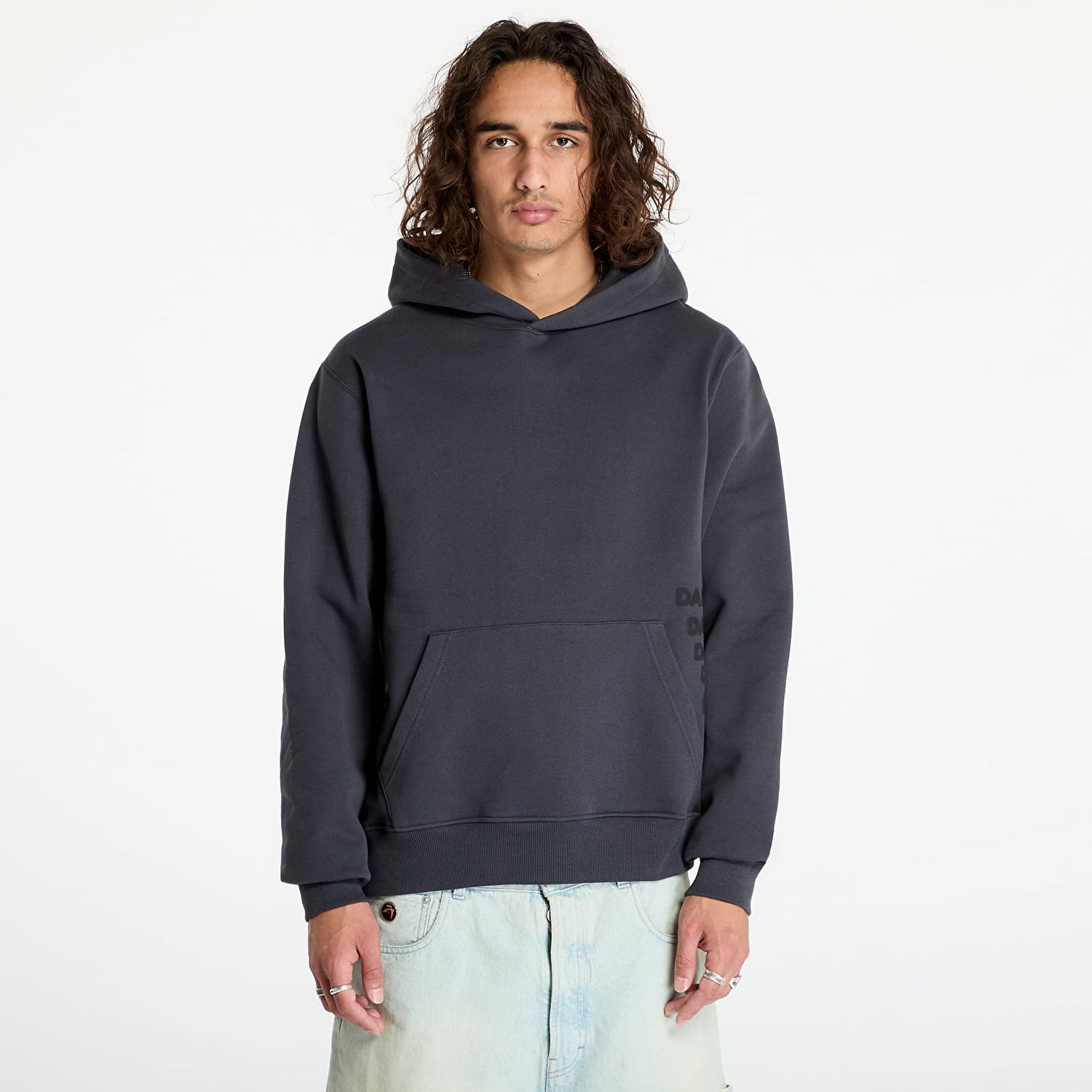 Sweatshirt DAILY PAPER Overload Hoodie Obsidian Black Svart | 2421041, 0