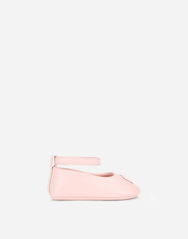 Sneakers och skor Dolce & Gabbana Nappa Ballet Flats With Ankle Strap For First Steps (19-26) Rosa | DK0065A129380400, 0