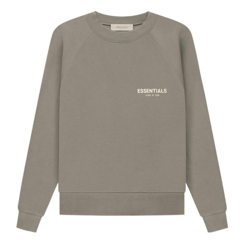 Sweater Fear of God Essentials Logo Crewneck Sweatshirt Grön | FOG-SS22-266