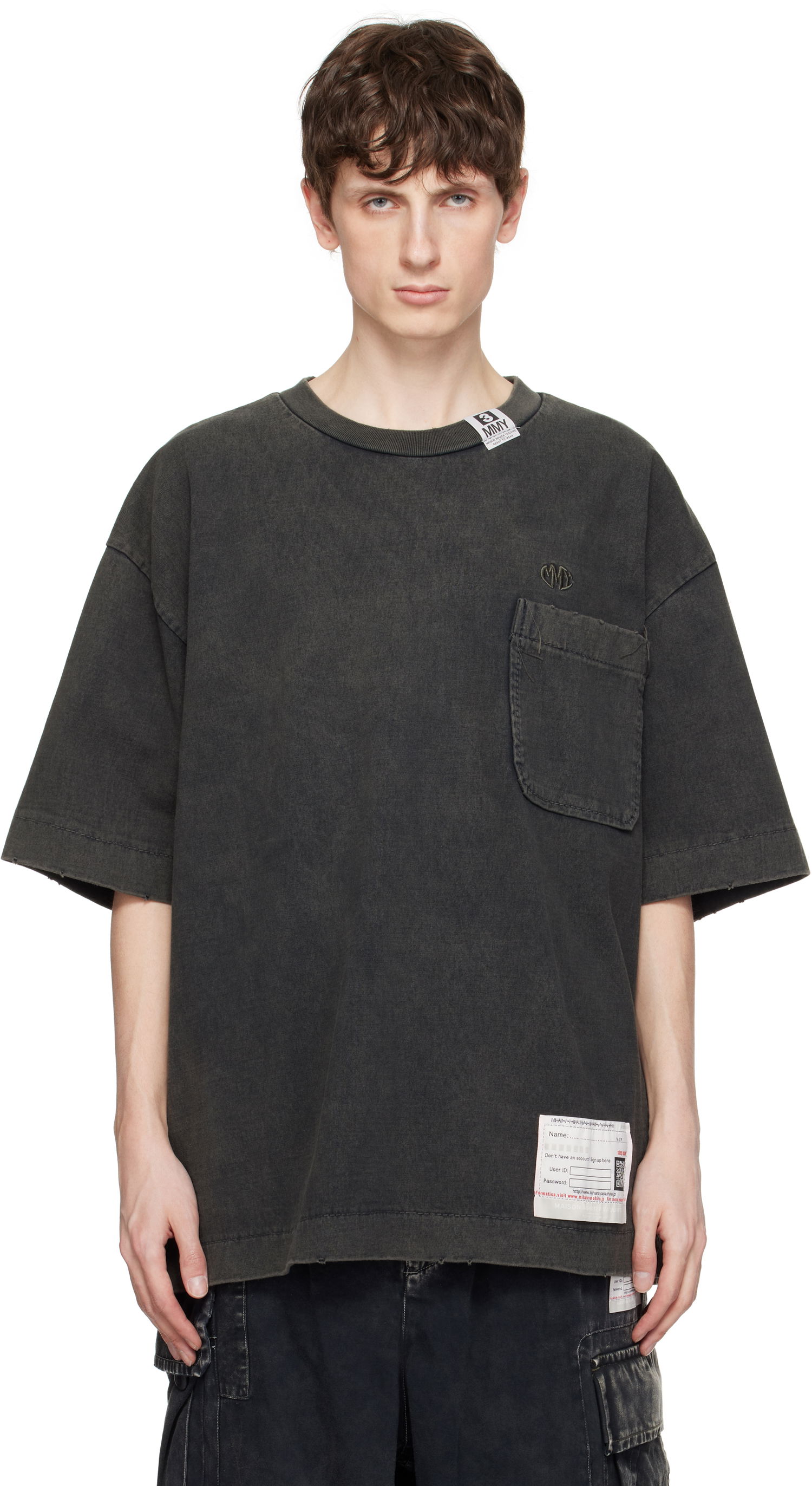 T-shirt Maison MIHARA YASUHIRO MIHARA YASUHIRO Amateur Sewn Like T-Shirt Svart | A14TS601, 0