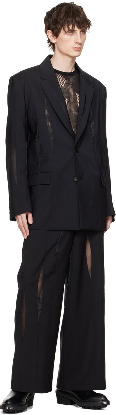 Byxor Feng Chen Wang Feng Chen Wang Paneled Trousers Svart | FMS17TR05, 3