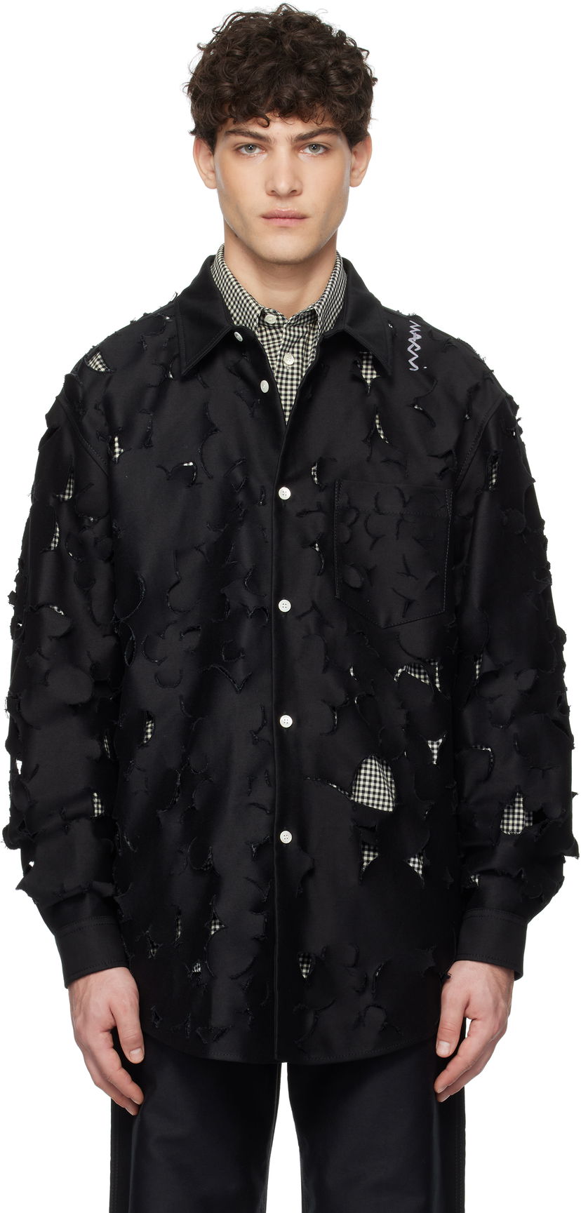 Skjorta Marni Marni Boxy Cut Out Shirt Svart | CUMU0332S0 USR012