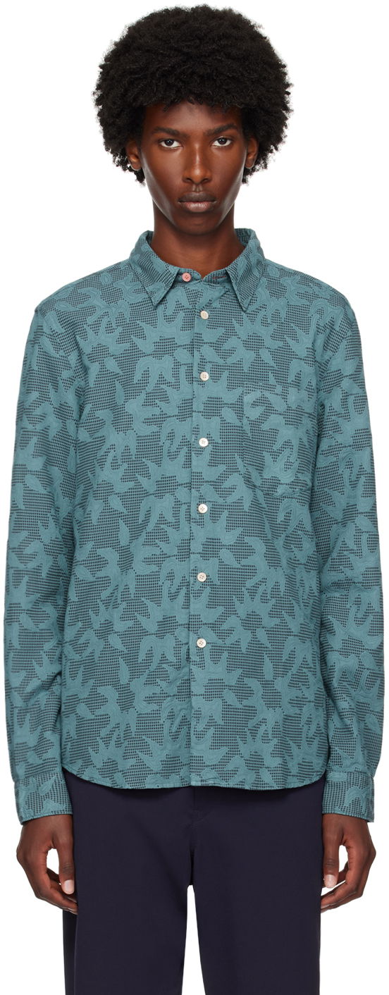Skjorta Paul Smith PS Paul Smith Patterned Shirt Grön | M2R-614P-N22135-34