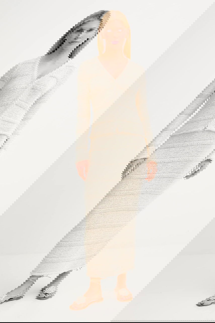 Sweater Samsoe Samsoe Samsoe Samsoe SANETTIE Knit Cardigan Beige | F25200116, 1