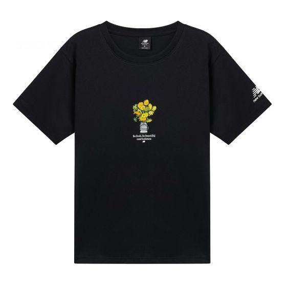 T-shirt New Balance Naijel Series Flowers Graphic T-Shirt Svart | AMT12344-BK