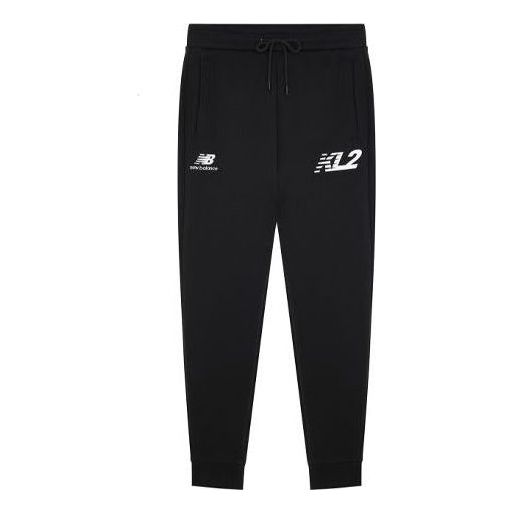 Byxor New Balance Essentials Stacked Logo Sweatpants Svart | MP13580-BK