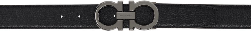 Bälten FERRAGAMO Ferragamo Adjustable Gancini Reversible Belt Svart | 689134