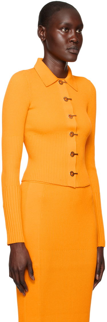 Sweater Dion Lee Gradient Rib Long Sleeve Cardigan Orange | A7663R23, 1