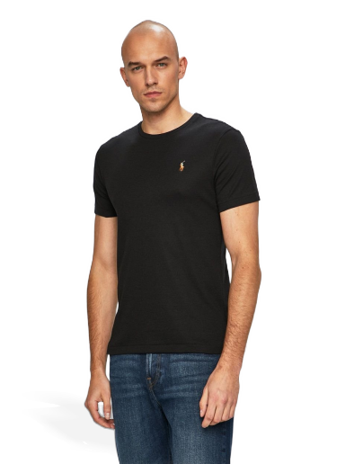 T-shirt Polo by Ralph Lauren Cotton Custom Tee Svart | 710740727001