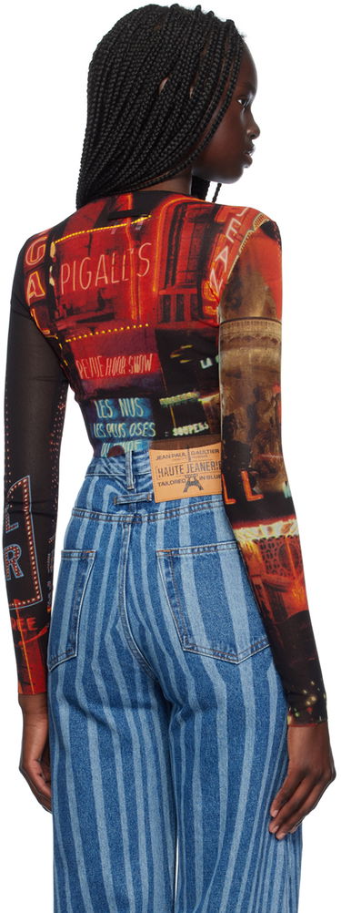 Crop top Jean Paul Gaultier Gaultier 'The Pigalle Crop' Long Sleeve T-Shirt Flerfärgad | 24/30-F-TO205-T552-00301550, 2
