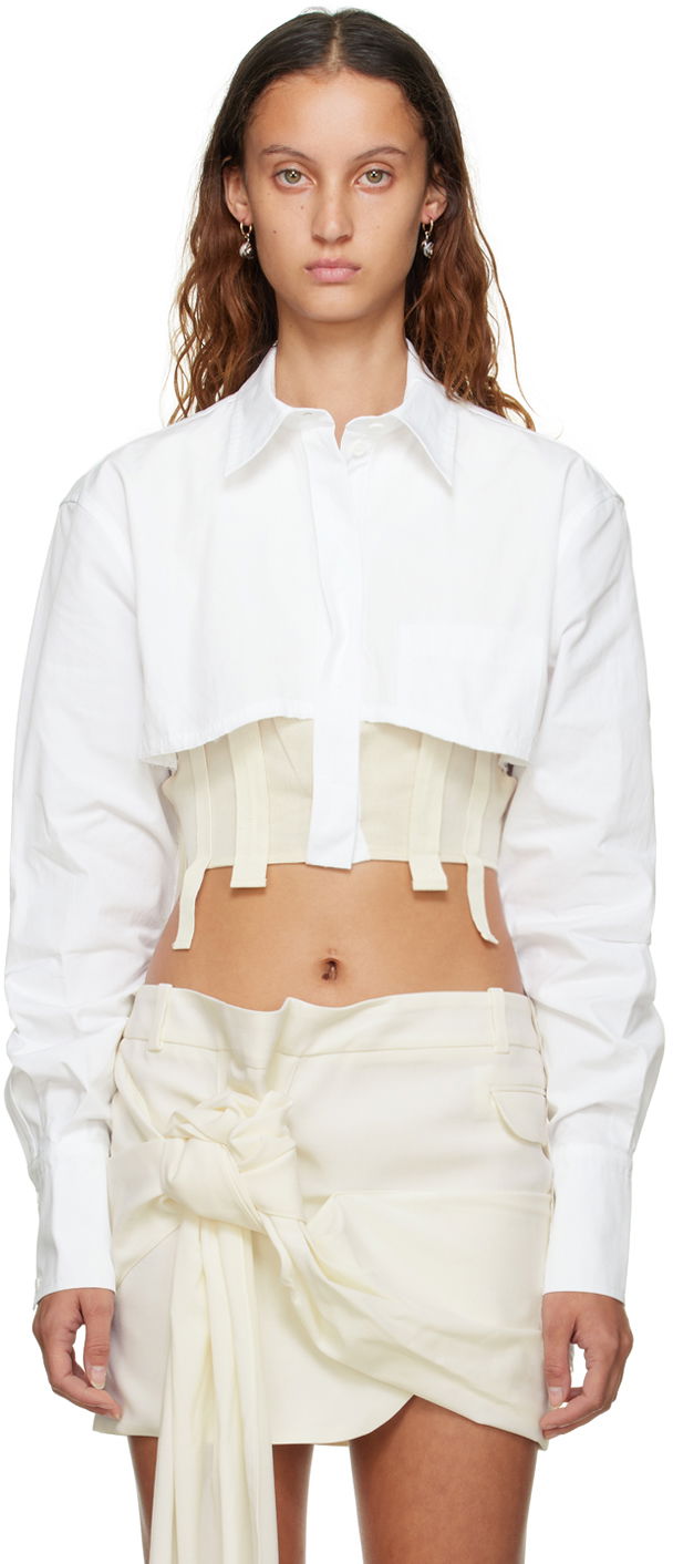 Skjorta Jacquemus White Le Papier 'La Chemise Cinta' Vit | 22H223SH028-1068, 0