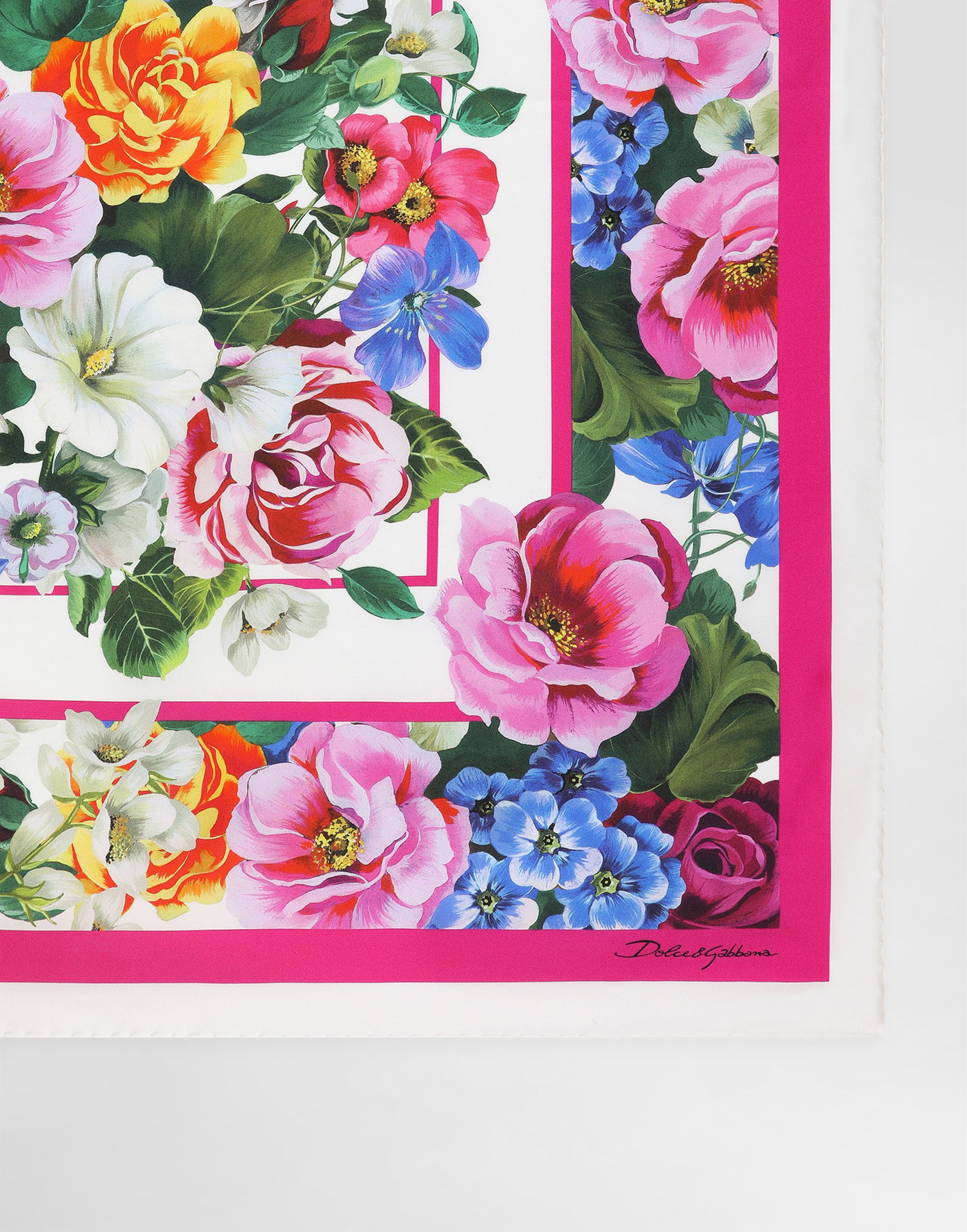 Halsduk Dolce & Gabbana Dolce & Gabbana Floral-Print Silk Twill Square Scarf Flerfärgad | FN090RGDCWDHH5KT, 1