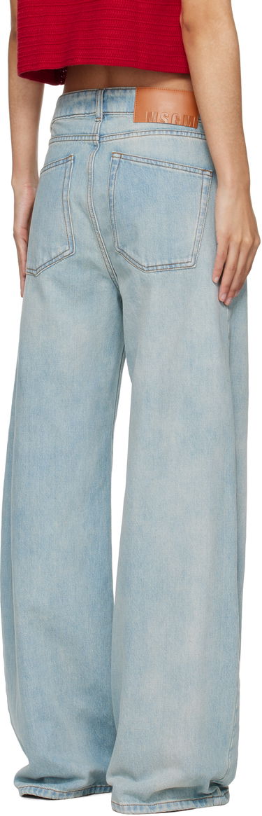 Jeans MSGM MSGM Wide-Leg Jeans Blå | 3841MDP234L 257275, 2