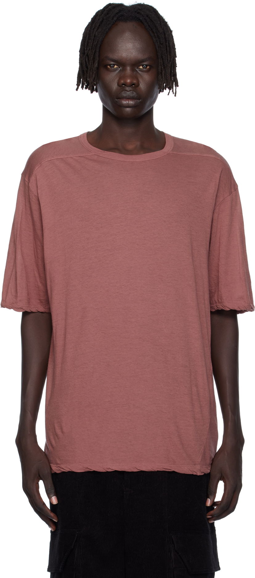 T-shirt Rick Owens Rick Owens Concordians Brad T-Shirt Rosa | RU02E1232 UC