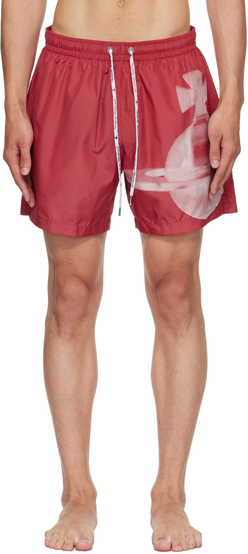 Badkläder Vivienne Westwood Vivienne Westwood Pixel Orb Surf Boxer Swim Shorts Röd | 81010003-W015L-