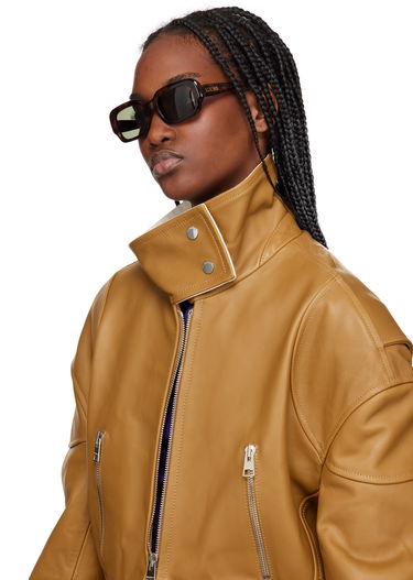 Solglasögon Loewe Loewe Rectangular Slim Sunglasses Brun | LW40158I@5152N 192337200236, 3